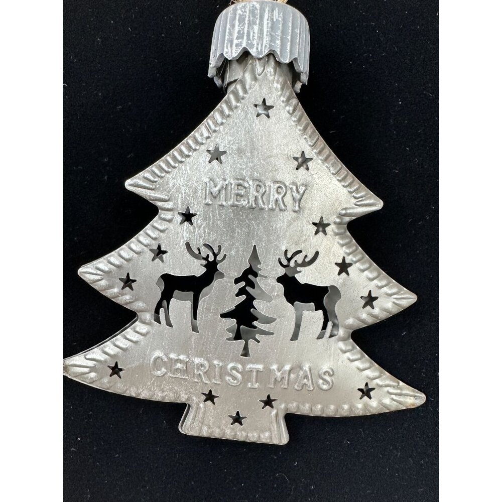 Christmas Ornaments Handmade Holiday Alpine‎ Lodge Set Of 3 Rustic Deer Tree NEW - Picture 9 of 14